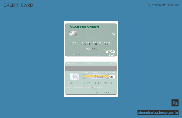 Beispielvorschau der Visa-Debitkarte der finnischen Bank von Åland